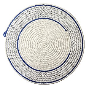 LUGAR AMERICANO DE TECIDO BRANCO E AZUL
