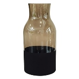 VASO DE VIDRO FUME E PRETO