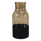 VASO DE VIDRO FUME E PRETO