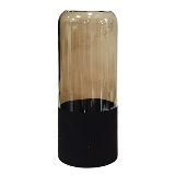 VASO DE VIDRO FUME E PRETO