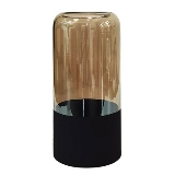 VASO DE VIDRO FUME E PRETO