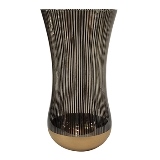 VASO DE VIDRO DOURADO E FUME