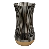 VASO DE VIDRO DOURADO E FUME