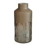 VASO DE VIDRO FOSCO E TRANSPARENTE