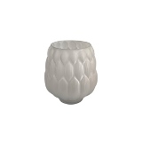 VASO DE VIDRO BRANCO FOSCO
