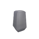 VASO DE VIDRO CINZA FOSCO