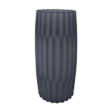 VASO DE VIDRO FOSCO CINZA