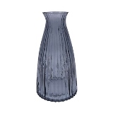 VASO DE VIDRO TRANSPARENTE CINZA