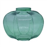 VASO DECORATIVO EM VIDRO - VERDE - 20X20X15CM