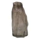 VASO DECORATIVO EM VIDRO - FUME - 17X16X34CM