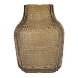 VASO DECORATIVO EM VIDRO - MARROM - 16X16X21CM