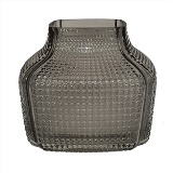 VASO DECORATIVO EM VIDRO - FUME - 18X18X15CM