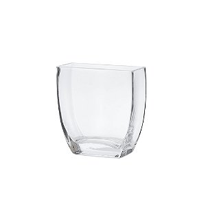 VASO DECORATIVO EM VIDRO TRANSPARENTE