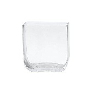 VASO DECORATIVO EM VIDRO TRANSPARENTE