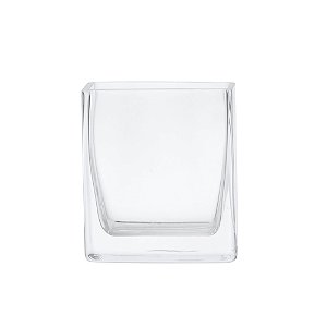 VASO DECORATIVO EM VIDRO TRANSPARENTE