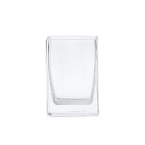 VASO DECORATIVO EM VIDRO TRANSPARENTE