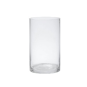 VASO DECORATIVO EM VIDRO TRANSPARENTE