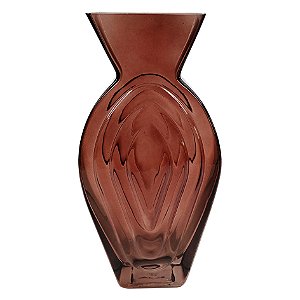 VASO DE VIDRO MARROM
