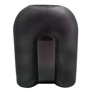 VASO DE VIDRO PRETO
