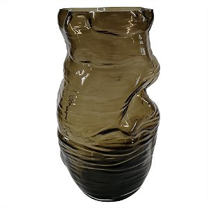 VASO DE VIDRO MARROM