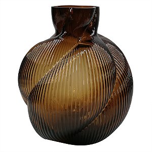 VASO DE VIDRO MARROM