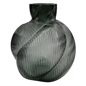 VASO DE VIDRO CINZA
