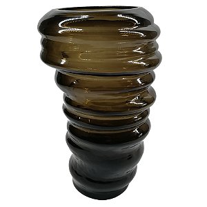 VASO DE VIDRO MARROM