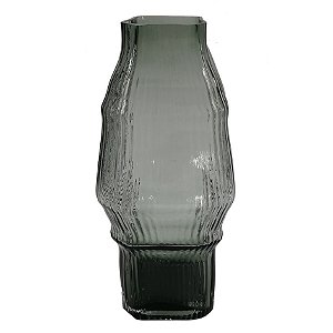 VASO DE VIDRO CINZA