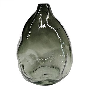 VASO DE VIDRO CINZA