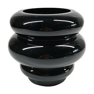 VASO DE VIDRO PRETO