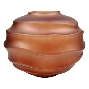 VASO DE VIDRO MARROM