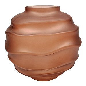 VASO DE VIDRO MARROM