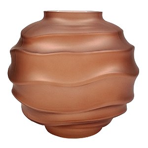 VASO DE VIDRO MARROM