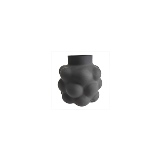 VASO DECORATIVO EM VIDRO - PRETO FOSCO - 20X20X21CM