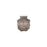 VASO DECORATIVO EM VIDRO - MARROM - 20X20X21CM