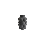 VASO DECORATIVO EM VIDRO - PRETO FOSCO - 17X17X26CM