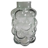 VASO DECORATIVO EM VIDRO - VERDE - 17X17X26CM