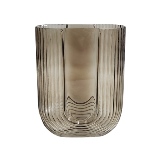 VASO DECORATIVO EM VIDRO - MARROM - 23X9,5X30CM