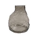 VASO DECORATIVO EM VIDRO - FUME - 18,5X13X21,5CM