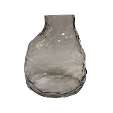 VASO DECORATIVO EM VIDRO - FUME - 22X16X26CM