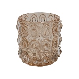PECA DECORATIVA EM VIDRO - CASTICAL - ROSE - 7X7X7CM
