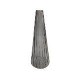 VASO DECORATIVO DE VIDRO FUME