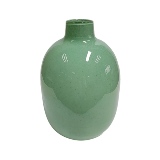 VASO DECORATIVO EM VIDRO - VERDE - 20X20X33CM