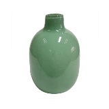 VASO DECORATIVO EM VIDRO - VERDE - 15X15X25CM