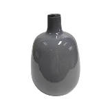 VASO DECORATIVO EM VIDRO - CINZA - 19X19X31CM