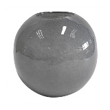 VASO DECORATIVO EM VIDRO - CINZA - 14X14X13CM