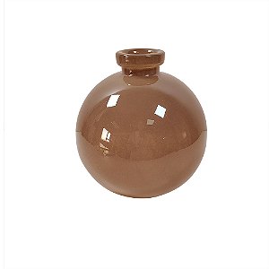 VASO DECORATIVO EM VIDRO MARROM