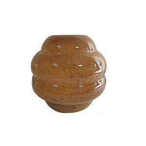 VASO DECORATIVO EM VIDRO MARROM