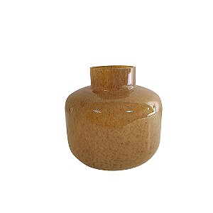 VASO DECORATIVO EM VIDRO MARROM