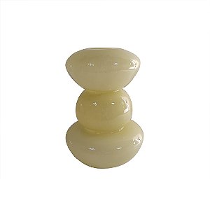 VASO DECORATIVO EM VIDRO BEGE